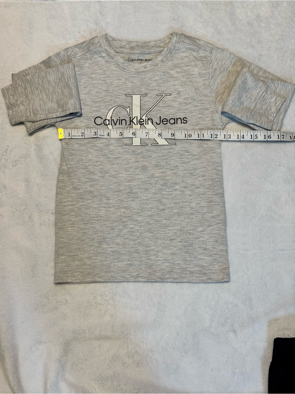 Calvin Klein Gray Logo Sweatshirt with Black Joggers - Picture 3 of 9